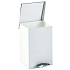Ohnivzdorný bílý odpadkový koš s nožním pedálem 45 l