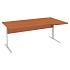 Ergo kancelářský stůl Abonent, 180 x 100 x 75 cm, pravé provedení, dezén třešeň Oxford