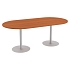 Konferenční stůl Abonent, 200 x 100 x 75 cm, rovné provedení, dezén třešeň Oxford
