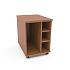 Mobilní kontejner pro PC, Abonent, 60 x 43, 2 x 56 cm, dezén třešeň Oxford