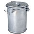 ODPADKOVÝ KOŠ Z GALVANIZOVANÉ OCELI 90 L 70 x O 50