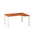 Ergo kancelářský stůl Alfa 200, 180 x 120 x 74,2 cm, pravé provedení, dezén třešeň, RAL9010