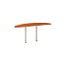 Stolová přístavba Alfa 200, 160 x 45 x 74,2 cm, 1/2 kruh, dezén třešeň, RAL9010