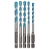 Bosch - 5dílná sada víceúčelových vrtáků HEX-9 Multi Construction 4; 5; 6; 6; 8 mm