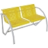 Lavice Manutan Expert Odéon, dvoumístná, žlutá