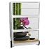Mobilní kontejner Manutan Expert Easy Office, 4 zásuvky, 64,2 x 39 x 43,6 cm, bambus