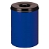 Ohnivzdorný kovový odpadkový koš – 110 l modrý
