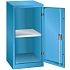 Dílenská skříň LISTA s policí, 500x580x1000mm, nosnost 60kg, světle modrá