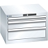 Dílenská zásuvková skříň Lista, 3  zásuvky, 564x572x383mm, bílá