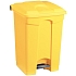 Plastový odpadkový koš Manutan Expert, objem 70 l, žlutý