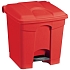 Plastový odpadkový koš Manutan Expert, objem 30 l, červený