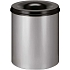 Ohnivzdorný koš na papír 80 l šedý hliník