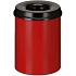 Ohnivzdorný odpadkový koš 15 l červený/černý