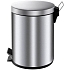 Odpadkový koš s nožním pedálem 5 l z matné nerezové oceli