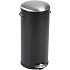 Odpadkový koš s nožním pedálem Belle Deluxe 30 l černý/matný nerez