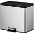 Odpadkový koš s nožním pedálem Essential Recycler Step Bin 15 + 15 l matná nerezová ocel