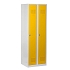 Svařovaná šatní skříň DURO VARIO, šedá/žlutá, otočný uzávěr