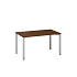 Kancelářský stůl Alfa 200, 140 x 80 x 74,2 cm, rovné provedení, dezén ořech, RAL9022