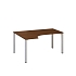 Ergo kancelářský stůl Alfa 200, 180 x 120 x 74,2 cm, levé provedení, dezén ořech, RAL9022