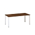 Kancelářský stůl Alfa 200, 180 x 80 x 74,2 cm, rovné provedení, dezén ořech, RAL9010