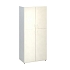 Vysoká široká skříň Alfa 500, 178 x 80 x 47 cm, s dvířky, dezén bílá