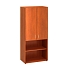 Vysoká široká skříň Alfa 500, 178 x 80 x 47 cm, s nikou a dvířky, dezén třešeň