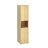 Vysoká úzká skříň Alfa 500, 178 x 40 x 47 cm, s nikou a dvířky - pravé provedení, dezén divoká hruška