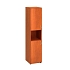 Vysoká úzká skříň Alfa 500, 178 x 40 x 47 cm, s nikou a dvířky - levé provedení, dezén třešeň