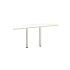 Stolová přístavba Alfa 200 s bílým podnožím, 45 x 162,5 x 74,2 cm, 1/2 kruh, dezén bílá