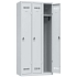 Svařovaná šatní skříň Vinco, 3 oddíly, 300 mm, otočný uzávěr, šedá/šedá/šedá/šedá