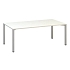 Konferenční stůl Alfa 420 s šedým podnožím, 200 x 100 x 74,2 cm, dezén bílá
