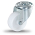 Polypropylenové transportní kolo se středovým otvorem, průměr 80 mm, otočné, kluzné ložisko