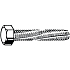 Závitořezný šroub se šestihrannou hlavou DIN 7513 A Ocel Pozinkované M5X10
