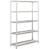 Kovový regál Rapid 2, 198 x 152,5 x 30,5 cm, 110 kg/police, 5 ocelových panelů, pozink