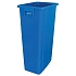 Plastový odpadkový koš Probbax na tříděný odpad, bez víka, 60 l, šířka 46 cm, modrá