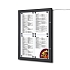 Osvětlená magnetická vitrína Menu Black, jednokřídlá, 4 x A4