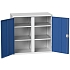 Kovová skříň pro údržbu Bott Verso, 100 x 105 x 55 cm, 4 police, šedá-modrá