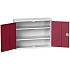 Dílenská skříň policová Bott Verso, 80 x 105 x 35 cm, 2 police, šedá-červená