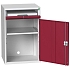 Nízká počítačová skříňka Bott, 100 x 65 x 55 cm, šedá-červená