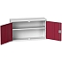 Nástěnná skříňka Bott Verso, 60 x 105 x 35 cm, šedá-červená