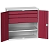 Dílenská skříň se zásuvkami Bott Verso, 100 x 105 x 55 cm, 1 police, 3 zásuvky, šedá-červená