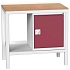 Dílenský stůl Bott Verso Weld, 93 x 100 x 60 cm, 1 skříňka, multiplex, šedá-červená