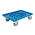 Pojízdná plošina, do 250 kg, mřížové dno, modrá