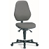 Pracovní antistatická ESD židle Bimos Basic 9155E s kolečky, bez podnožky, látka, vysoké opěradlo, šedá