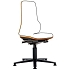 Rám pracovní antistatické ESD židle Neon Bimos 9570E se synchronním mechanismem, kluzáky, oranžová