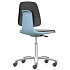 Pracovní židle Bimos Labsit  9123, opěrka s funkcí Flex 3D, potah Supertec, hliníkový kříž, modrá/antracit