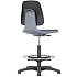 Pracovní židle Bimos Labsit 9121 s kluzáky, s podnožkou, polyuretan, antracit/šedá
