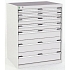 Dílenská zásuvková skříň Bott Cubio, 100 x 80 x 52,5 cm, 7 zásuvek, šedá-šedá