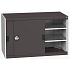 Dílenská skříň s posuvnými dveřmi, 80 x 130 x 65 cm, 2 police, šedá-antracit