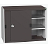 Dílenská skříň s posuvnými dveřmi, 100 x 130 x 65 cm, 2 police, šedá-antracit